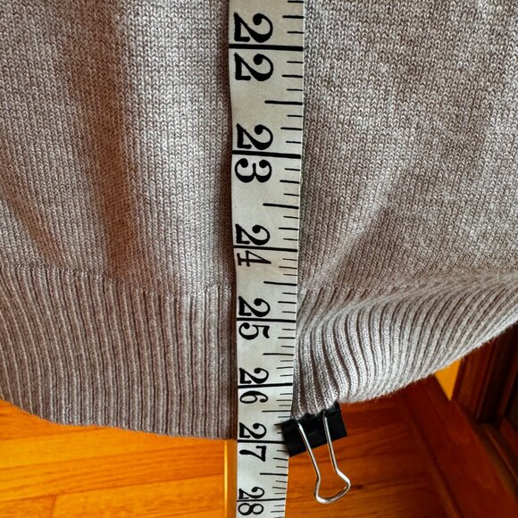 Joseph A Tan Turtleneck Top/Button Accent Sleeve, L, EUC - Picture 8 of 13